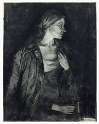 портрет женщины карандаш